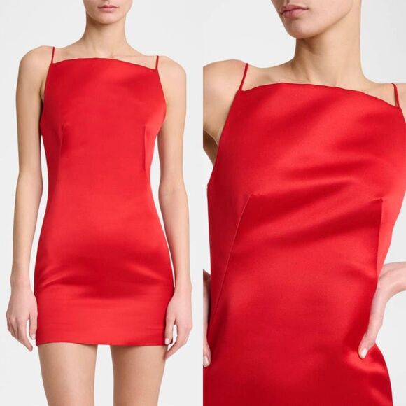 Givenchy Satin Mini Dress in Red FR38/US6 $2750 - Picture 3 of 10